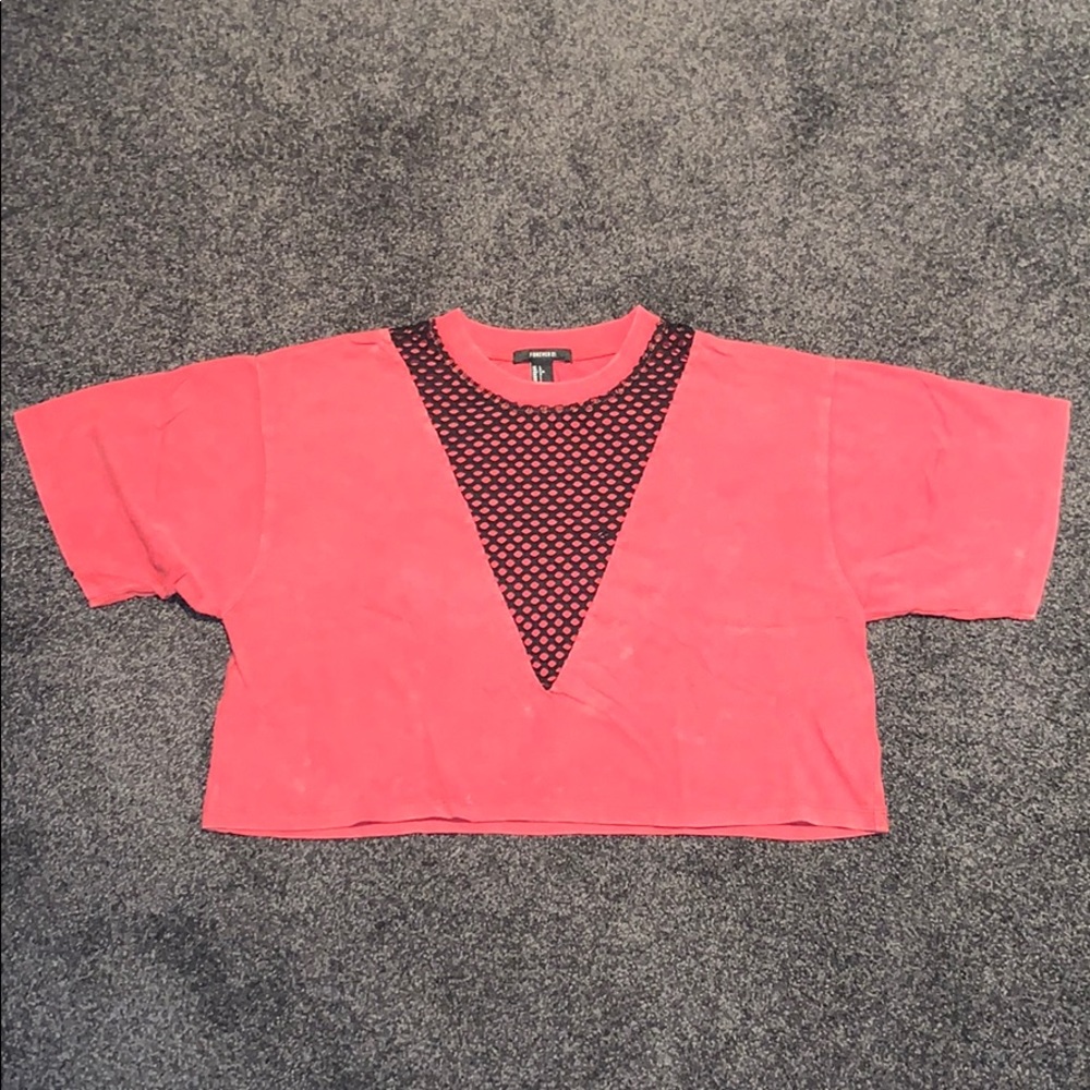 Red crop top